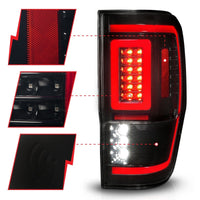 ANZO 19-22 Ford Ranger Full LED Taillights w/ Lightbar Sequential Signal Black Housing/Smoke Lens - Mammoth Racing -