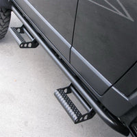 N-Fab RKR Step System 15-17 GMC - Chevy Canyon/Colorado Ext. Cab - Tex. Black - 1.75in - Mammoth Racing -