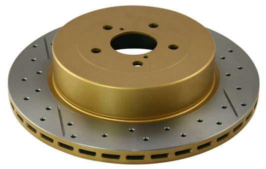 DBA 02-07 Subaru WRX STi 10 Stud Hole Rear Drilled & Slotted Street Series Rotor - Mammoth Racing -