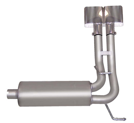 Gibson 02-05 Dodge Ram 1500 SLT 4.7l 2.5in Cat-Back Super Truck Exhaust - Stainless - Mammoth Racing -