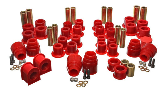 Energy Suspension 00-04 Ford Excursion 4WD Red Hyper-flex Master Bushing Set - My Store