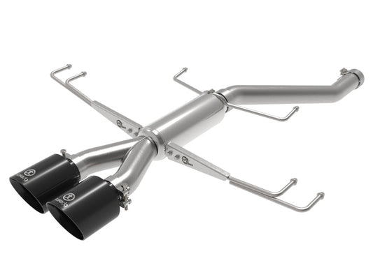 aFe Takeda 2.5in 304SS Axle-Back Exhaust System 17-19 Honda Civic Type R L4-2.0L (t) - Black Tip - Mammoth Racing -