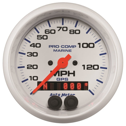Autometer Gauge GPS Speedometer 3-3/8in 140 MPH Marine White Gauge - My Store