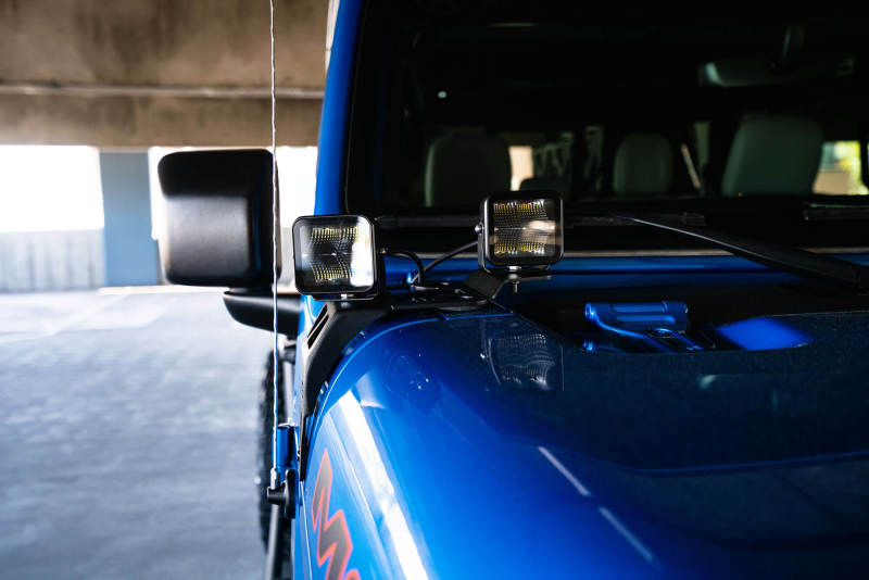 DV8 Offroad 20-22 Jeep JL 392/ Jeep JT Mojave Edition Dual Pod Light Mounts - Mammoth Racing -