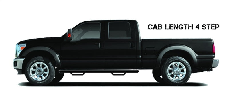 N-Fab Nerf Step 01-06 Chevy-GMC 1500/2500/3500 Crew Cab - Gloss Black - Cab Length - 3in - Mammoth Racing -
