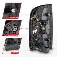 ANZO 15-21 GMC Canyon Full LED Taillights w/ Red Lightbar Black Housing/Clear Lens - Mammoth Racing -