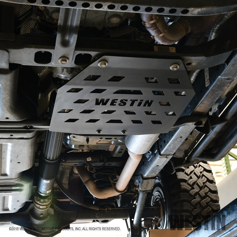 Westin/Snyper 18-21 Jeep Wrangler JL Transfer Case Skid Plate - Textured Black - Mammoth Racing -