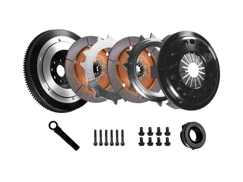 DKM Clutch BMW E34/E36/E39/E46/Z3 (6 Cyl) Ceramic Twin Disc MR Clutch w/Flywheel (650 ft/lbs Torque) - Mammoth Racing -