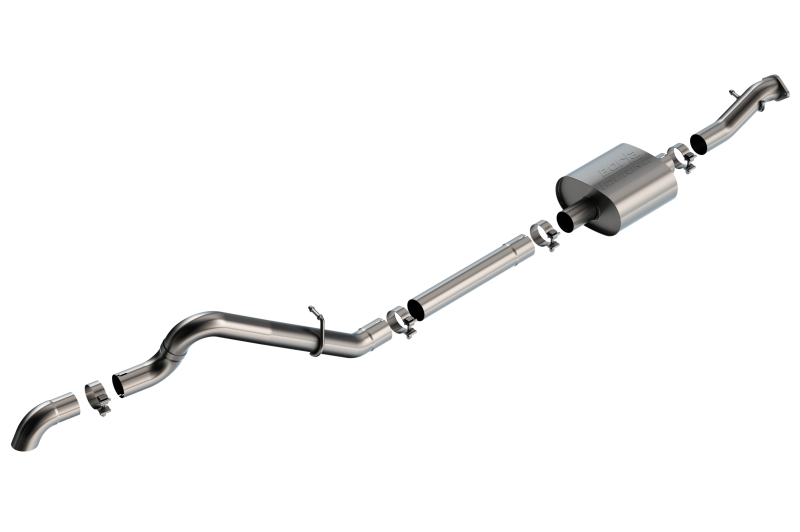 Borla 21-22 Ford Bronco 2.3L 2DR/4DR T-304 Stainless Steel Cat-Back Touring Exhaust - Brushed - Mammoth Racing -