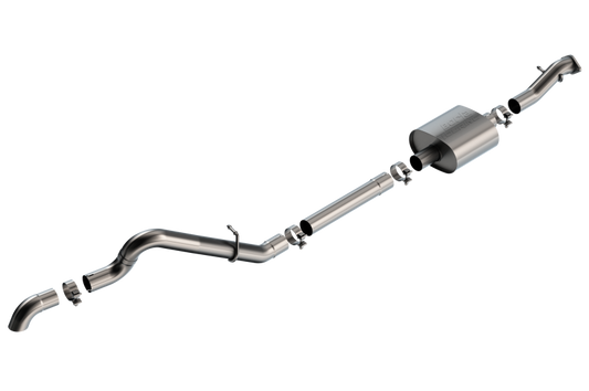 Borla 21-22 Ford Bronco 2.3L 2DR/4DR T-304 Stainless Steel Cat-Back Touring Exhaust - Brushed - Mammoth Racing -