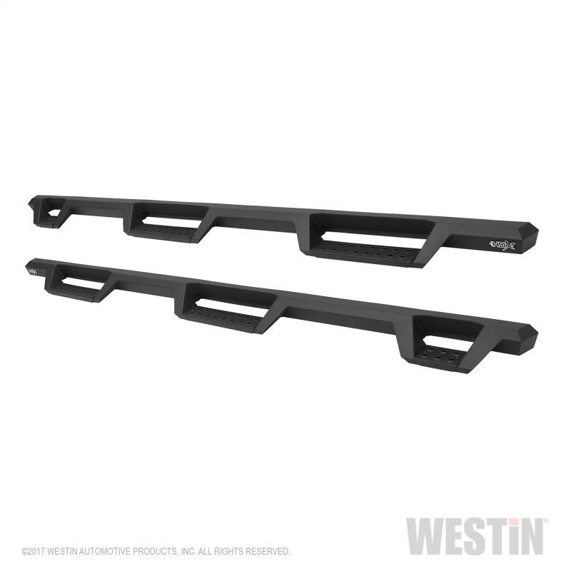 Westin 17-22 Ford F-250/350 Crew Cab 6.75ft Bed HDX Drop W2W Nerf Step Bars - Tex. Blk - Mammoth Racing -