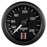 Autometer Stack 52mm 120-240 Deg F 1/2in Npt (M) Mechanical Water Temp Gauge - Black - My Store
