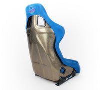 NRG FRP Bucket Seat ULTRA Edition - Large (Blue Alcantara/Gold Glitter Back) - My Store