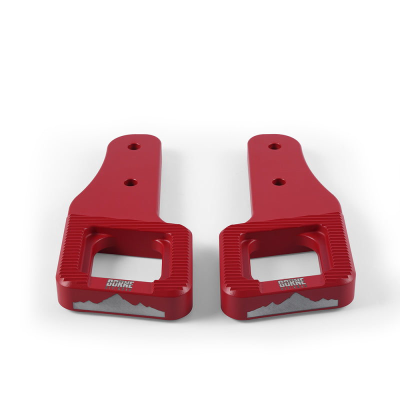 Mishimoto 2017+ Ford Raptor / 2009+ Ford F150 Borne Off-Road Billet Tow Hooks - Red - Mammoth Racing -