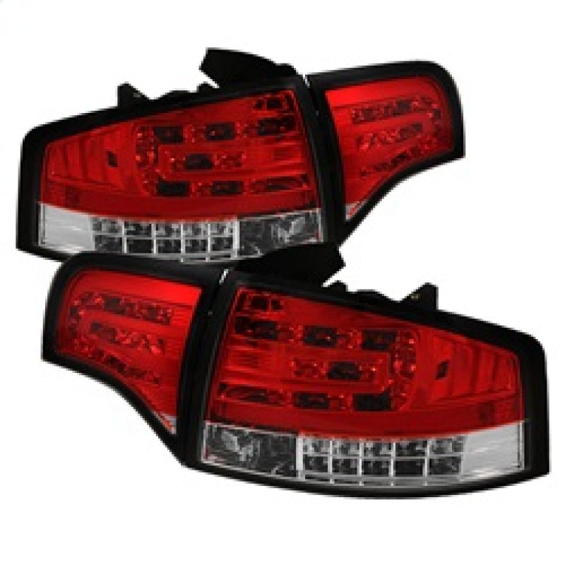 Spyder Audi A4 4Dr 06-08 LED Tail Lights Red Clear ALT-YD-AA406-G2-LED-RC - Mammoth Racing -