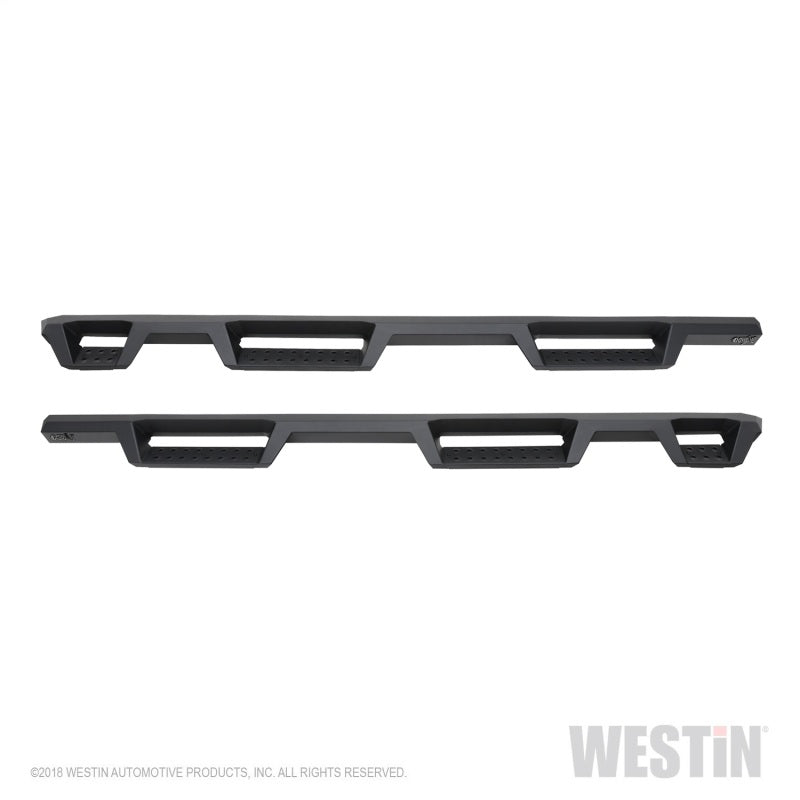 Westin 2019 Chevrolet Silverado/Sierra 1500 (5.5ft) Drop Wheel to Wheel Nerf Step Bars - Txt Black - Mammoth Racing -