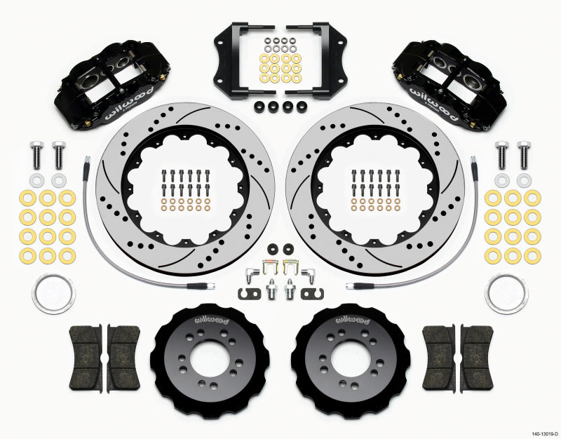 Wilwood Narrow Superlite 6R Front Hat Kit 14.00in Drilled 2013-Up Ford Focus ST w/ Lines - Mammoth Racing -