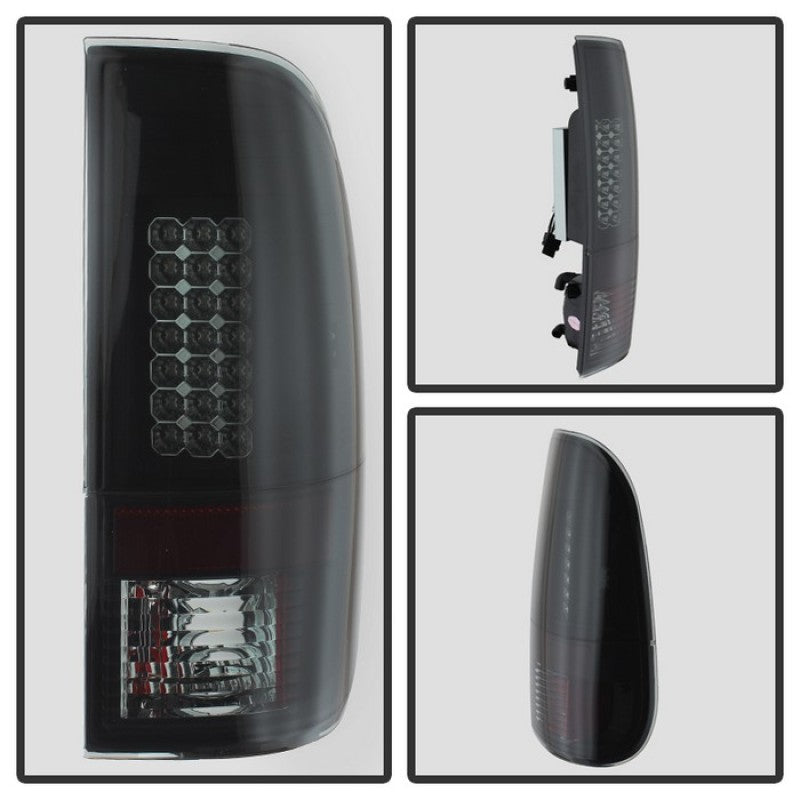 Spyder Ford F150 side 97-03/F250 Super Duty 99-07 LED Tail Lights Blk Smke ALT-YD-FF15097-LED-BSM - Mammoth Racing -