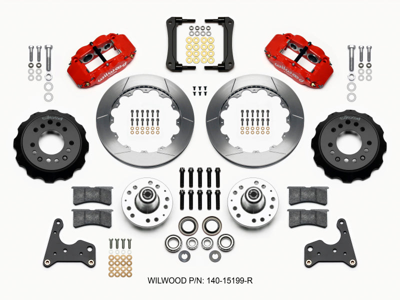 Wilwood Narrow Superlite 6R Front Hub Kit 12.88in Red 65-72 CDP C Body -Drum - My Store