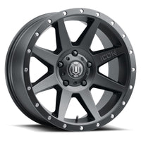 Icon Rebound 20x9 -12mm Offset 5x5 BP 4.5in BS 71.5mm Bore Satin Black Wheel - Mammoth Racing -