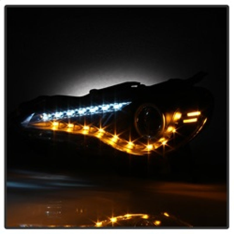 Spyder Scion FRS 12-14 Projector Headlights DRL LED Black PRO-YD-SFRS12-BK - Mammoth Racing -