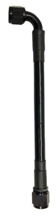 Fragola -10AN Ext Black PTFE Hose Assembly Straight x 90 Degree 48in - Mammoth Racing -