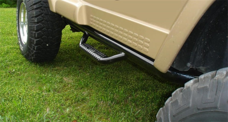 N-Fab Nerf Step 97-06 Jeep Wrangler TJ/BJ 2 Door All - Gloss Black - W2W - SRW - 3in - Mammoth Racing -