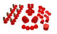Energy Suspension 91-02 Saturn S Series Coupe/Sedan/Wagon Red Hyper-Flex Master Bushing Set - Mammoth Racing -