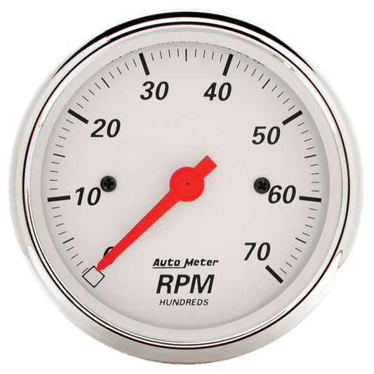 Autometer Arctic White 3-1/8in 7K RPM In Dash Tachometer Gauge - My Store