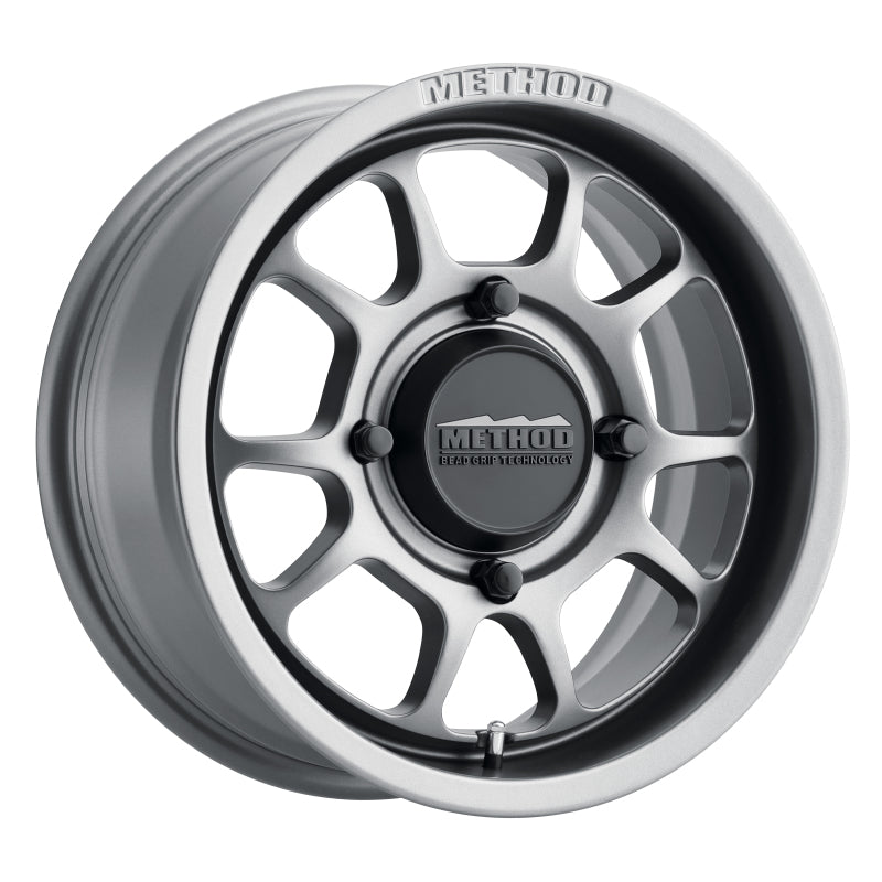 Method Mr409 15x7 5+2/+38mm Offset 4x136 106.25mm CB Steel Grey Wheel - Mammoth Racing -