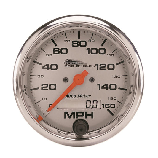 Autometer Pro-Cycle Gauge Speedo 3 3/4in 160 Mph Elec Silver - My Store