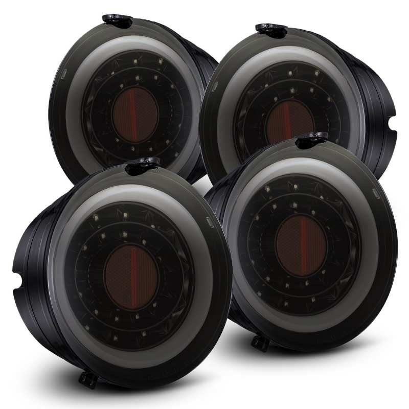 AlphaRex 05-13 Chevrolet Corvette PRO-Series LED Tail Lights Jet Black - My Store
