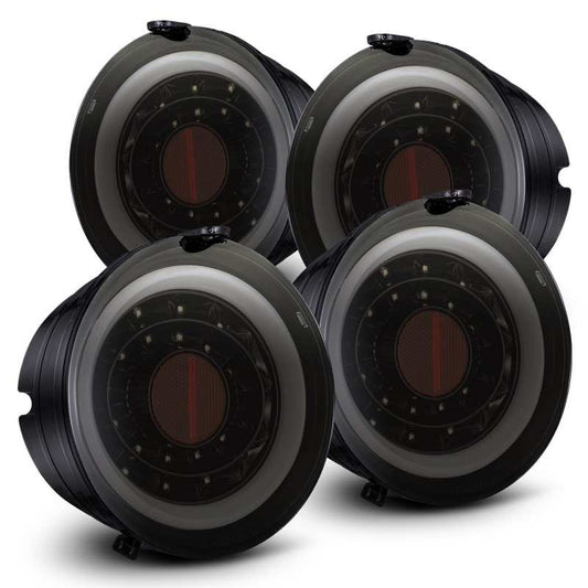 AlphaRex 05-13 Chevrolet Corvette PRO-Series LED Tail Lights Jet Black - My Store