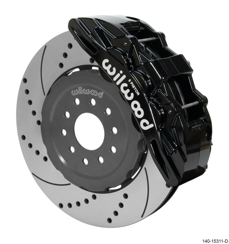 Wilwood Sx6r Front Brake Kit 15in SRP Slotted/Drilled Black 05-13 Chevy Corvette - My Store