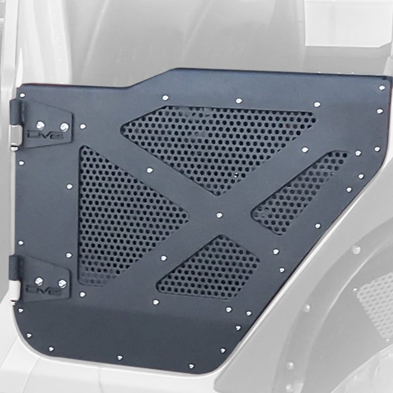 DV8 18-22 Jeep 4 Door JL/JT Aluminum Half Doors with Perforated Mesh Rear - Mammoth Racing -