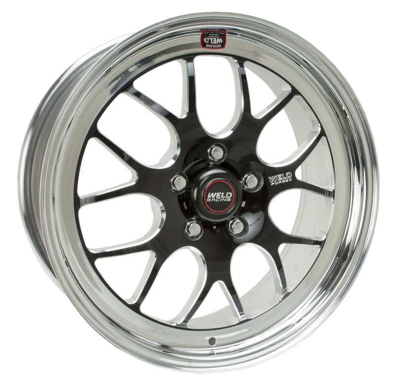 Weld S77 18x5 / 5x4.75 BP / 2.7in. BS Black Wheel (Medium Pad) - Non-Beadlock - Mammoth Racing -