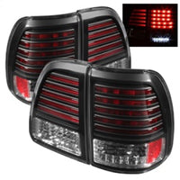 Spyder Toyota Land Cruiser 98-05 LED Tail Lights Black ALT-YD-TLAN98-LED-BK - Mammoth Racing -