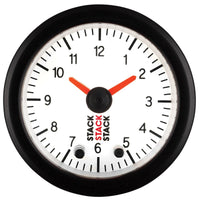 Autometer Stack Analog Clock Gauge - White - My Store