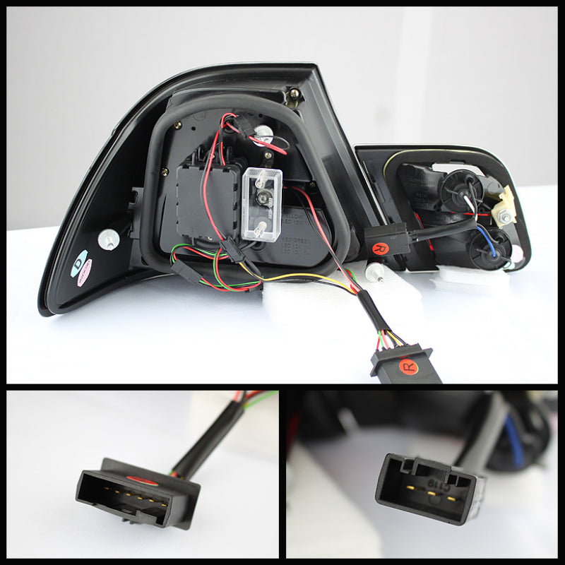 Spyder BMW E46 00-03 2Dr Coupe Light Bar LED Tail Lights Red Clear ALT-YD-BE4600-LBLED-RC - Mammoth Racing -