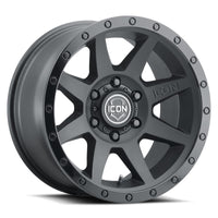 Icon Rebound 17x8.5 5x150 25mm Offset 5.75in BS 110.1mm Bore Double Black Wheel - Mammoth Racing -