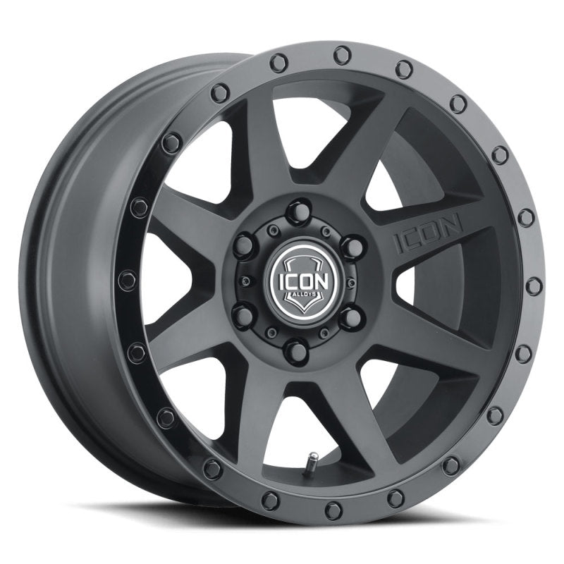 Icon Rebound 18x9 5x150 25mm Offset 6in BS 110.1mm Bore Double Black Wheel - Mammoth Racing -