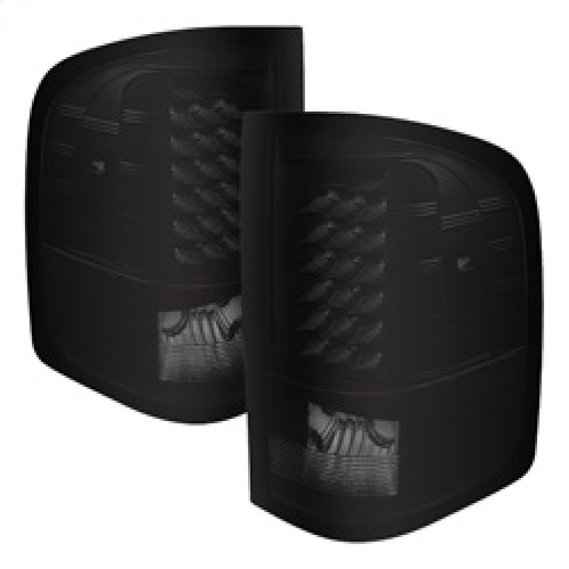 Xtune Chevy Silverado 07-13 LED Tail Lights Black Smoke ALT-JH-CS07-LED-BKSM - Mammoth Racing -