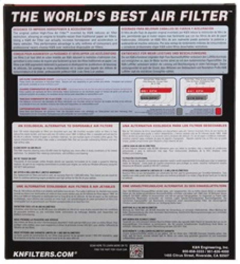 K&N Replacement Air Filter Dodge RAM Srt-10, 8.3l-v10; 2004 - Mammoth Racing -