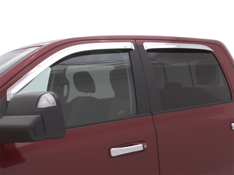 AVS 09-14 Ford Explorer Ventvisor Outside Mount Window Deflectors 4pc - Chrome - Mammoth Racing -