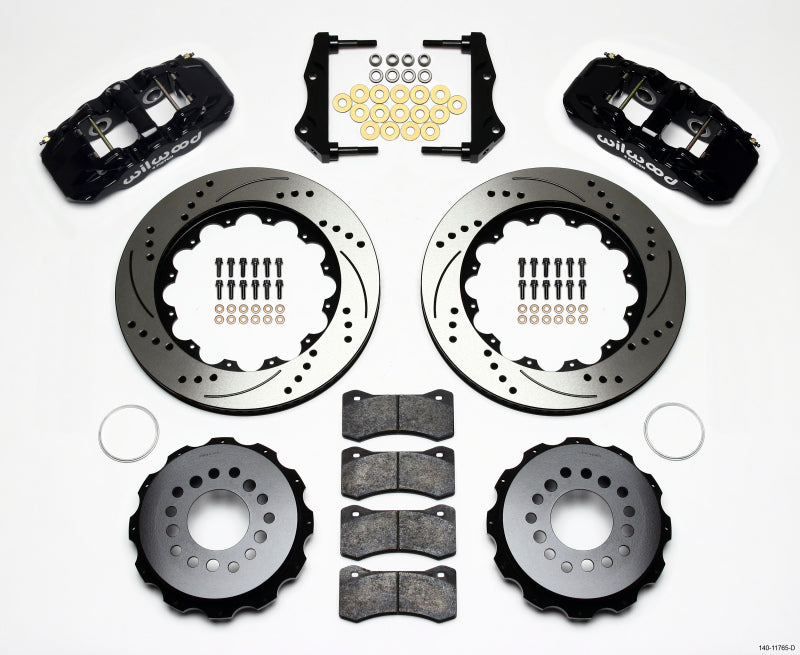 Wilwood Aero4 Rear Kit 14.25in Drilled 2006-10 Magnum/Challngr/Chrgr/300C - Mammoth Racing -