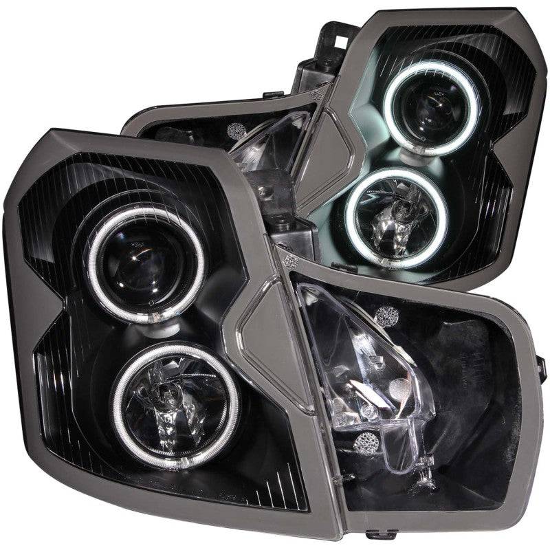 ANZO 2003-2007 Cadillac Cts Projector Headlights w/ Halo Black (CCFL) - My Store