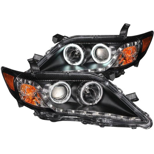 ANZO 2010-2011 Toyota Camry Projector Headlights w/ Halo Black (CCFL) - My Store