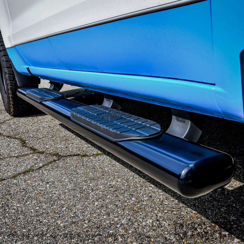 Westin 19-21 Chevrolet Silverado Crew Cab PRO TRAXX 6 Oval Nerf Step Bars - Black - Mammoth Racing -