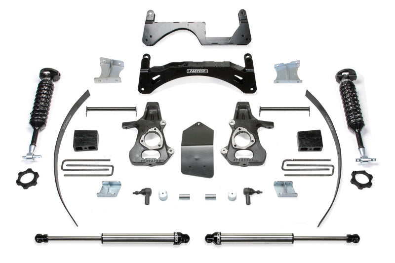 Fabtech 14-18 GM C/k1500 P/U w/oE Forg Stl UCA 6in Basic Sys w/Dl 2.5 & 2.25 - Mammoth Racing -