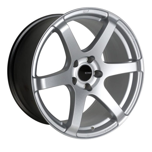 Enkei T6S 17x9 35mm Offset 5x114.3 Bolt Pattern 72.6 Bore Matte Silver Wheel - Mammoth Racing -